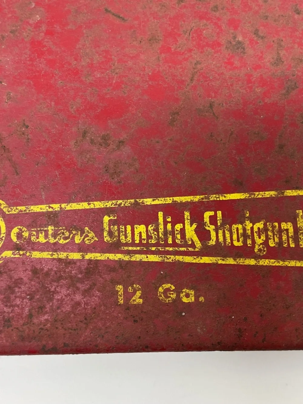 Antique Metal Outers Gunslick 12 Ga. Shotgun Cleaning Kit Tin (Model No. 478)